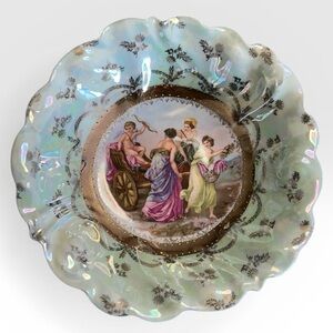 Vintage CS Germany Royal Vienna Style Bowl Painted Women And Cherub Scene